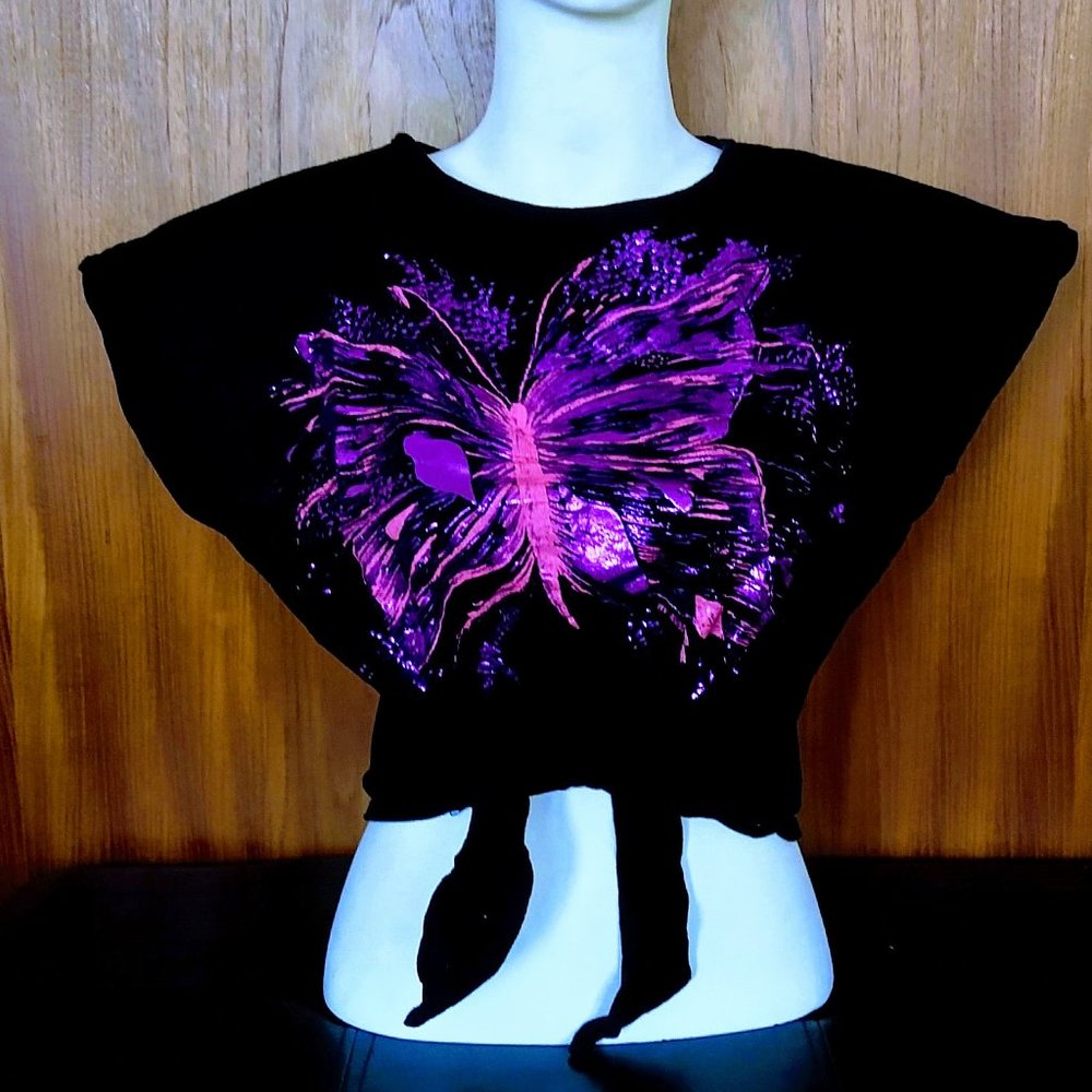Italian Black Crop Top